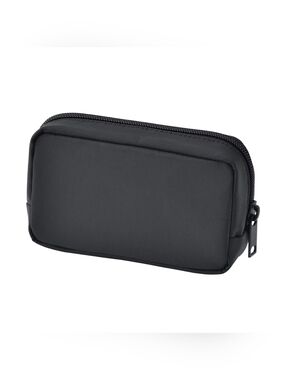 MUJI Nylon Compact Black Pouch Bag 9×14×3.5cm – Travel Case Organizer